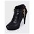 Prada Black Leather Ankle Boots with Gold Hardware, Size 36 Pre-owned - view 3