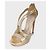 Alexander McQueen Gold Stiletto Sandalen Größe 38 Gebraucht - Ansicht 3