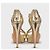 Alexander McQueen Gold Stiletto Sandalen Größe 38 Gebraucht - Ansicht 4