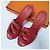 Sandalias de tacón bloque Mona de cuero rojo Hermès Talla 38 de segunda mano - vista 2