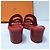 Sandalias de tacón bloque Mona de cuero rojo Hermès Talla 38 de segunda mano - vista 3