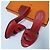 Sandalias de tacón bloque Mona de cuero rojo Hermès Talla 38 de segunda mano - vista 7