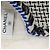 Abito senza maniche in tweed argento con rifinitura a zigzag bianco e blu CHANEL Taglia 46 Usato - vista 5