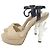 CHANEL 2012 BEIGE SANDALEN MIT KORALLEN-ABSATZ  Gr.37 Gebraucht