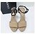 CHANEL 2012 BEIGE SANDALEN MIT KORALLEN-ABSATZ  Gr.37 Gebraucht - Ansicht 4