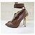 FENDI Tacchi in Pelliccia Marrone Taglia 37.5 Usati - vista 3