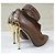 FENDI Tacchi in Pelliccia Marrone Taglia 37.5 Usati - vista 7