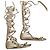 Timeless Chanel Gold Gladiator Sandalen Größe 38 Gebraucht