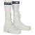 Dior White Iron Leather Tall Boots sz. 38 Pre-Owned