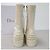 Dior White Iron Leather Tall Boots sz. 38 Pre-Owned - view 6