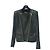Giacca biker in shearling verde da donna Balmain Taglia 38 Usata
