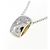 Autre Marque Collana in oro bianco e oro rosa Au750 con diamanti D'oro - vista 3