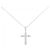 Autre Marque Collana a Croce con Diamanti in Platino Argento