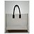 Borsa Tote Rive Gauche Saint Laurent Nero Beige - vista 8