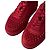Sneakers in suede rosso Christian Louboutin con borchie