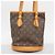Borsa Tote Bucket PM Monogram Louis Vuitton Marrone - vista 14