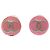 Pendientes de Stud Chanel Coco Mark Plata Rosa