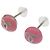 Pendientes de Stud Chanel Coco Mark Plata Rosa - vista 2