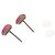 Pendientes de Stud Chanel Coco Mark Plata Rosa - vista 3