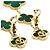 Malachit Ohrringe mit 3 Motiven Magic Alhambra von Van Cleef & Arpels - Ansicht 4