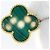 Malachit Ohrringe mit 3 Motiven Magic Alhambra von Van Cleef & Arpels - Ansicht 7