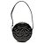 Borsa a spalla rotonda in vernice nera CC Choco Bar di Chanel Nero