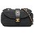 Borsa a tracolla in rafia nera CC di Chanel Nero
