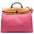 Hermès Borsa Herbag Zip 39 in Tela Rosa