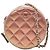 Clutch redonda de piel de cordero iridiscente morado con cadena Chanel Púrpura