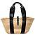 Chloé Beiger Mittlerer Raffia- und Glattleder Sense Basket Tote