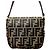 Borsa a spalla in tela e pelle marrone Zucca di Fendi - vista 3
