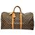 Borsa Boston Keepall 55 Monogram Louis Vuitton Marrone