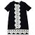 LANVIN KURZÄRMELIGES KLEID SPITZE RWDR20592551P16 M 40 SCHWARZ