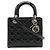 Lady Dior Cannage Handtasche aus Lackleder Schwarz