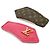 Set di 2 mini fermagli per capelli Louis Vuitton Marrone Monogramma