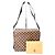 Borsa a Spalla Naviglio Damier Azur Louis Vuitton Marrone