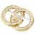 Broche transparente et dorée Gucci