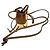 Pendente Collana Borsa Pallone Loewe Marrone - vista 3
