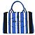 Prada Canapa Handtasche Schwarz Blau Weiß Canvas - Ansicht 2