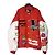 Autre Marque Wawe Movement Jacke, Rote Varsity mit Patch, Neu mit Etikett Schwarz Weiß