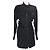 Tom Ford Kleid Schwarz mit Lederdetails 38IT
