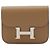 Portafoglio bi-fold Constance di Hermès Marrone Beige