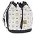 Borsa a Spalla MCM Vicetos Logogram in Pelle PVC Bianco e Oro Auth 173499 D'oro