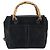 Borsa a Mano in Camoscio GUCCI Bamboo 2way Nero Oro 000 122 0316 Auth BA11541 D'oro - vista 2