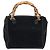 Borsa a Mano in Camoscio GUCCI Bamboo 2way Nero Oro 000 122 0316 Auth BA11541 D'oro - vista 3