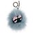 FENDI Bagbugs Monster Taschenanhänger Hellblau Auth BAZ611A