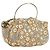 CHANEL Borsa a Mano Camelia Tela Beige Oro CC Auth BAZ669V D'oro