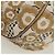 CHANEL Borsa a Mano Camelia Tela Beige Oro CC Auth BAZ669V D'oro - vista 13