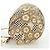 CHANEL Borsa a Mano Camelia Tela Beige Oro CC Auth BAZ669V D'oro - vista 4