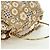 CHANEL Borsa a Mano Camelia Tela Beige Oro CC Auth BAZ669V D'oro - vista 6